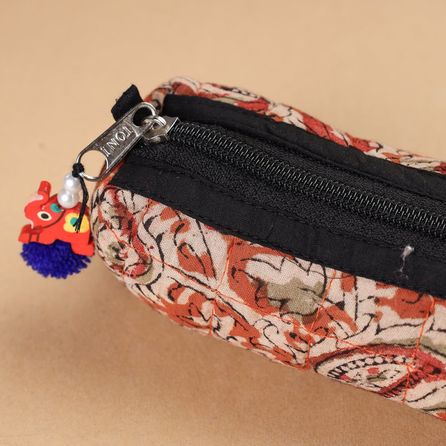 Handcrafted Quilted Kalamkari Multipurpose Pencil Pouch