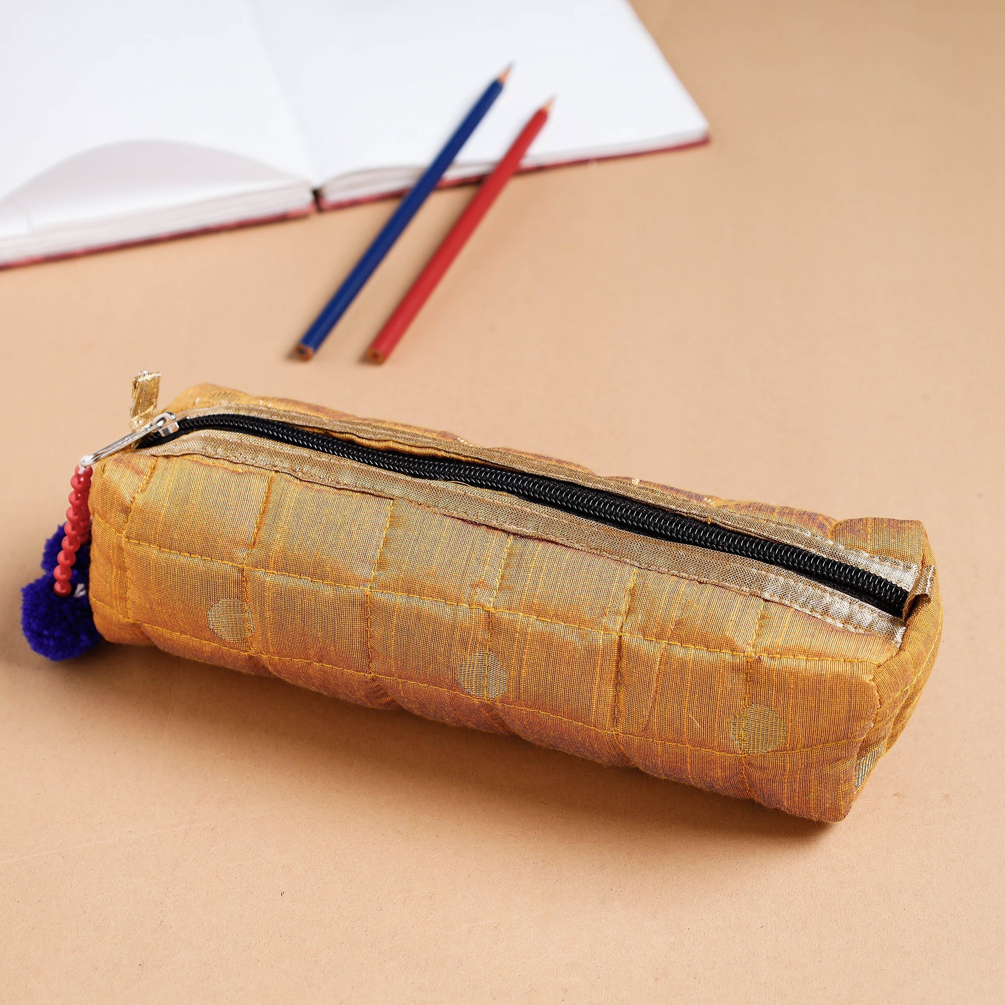 Handcrafted Quilted Multipurpose Pencil Pouch