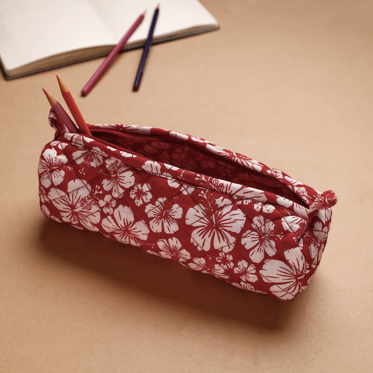 Handcrafted Quilted Multipurpose Pencil Pouch Online in India