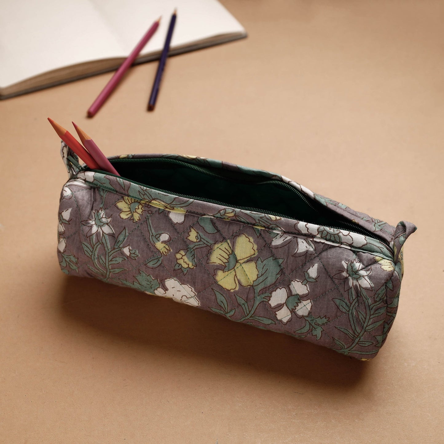 Handcrafted Quilted Multipurpose Pencil Pouch Online in India