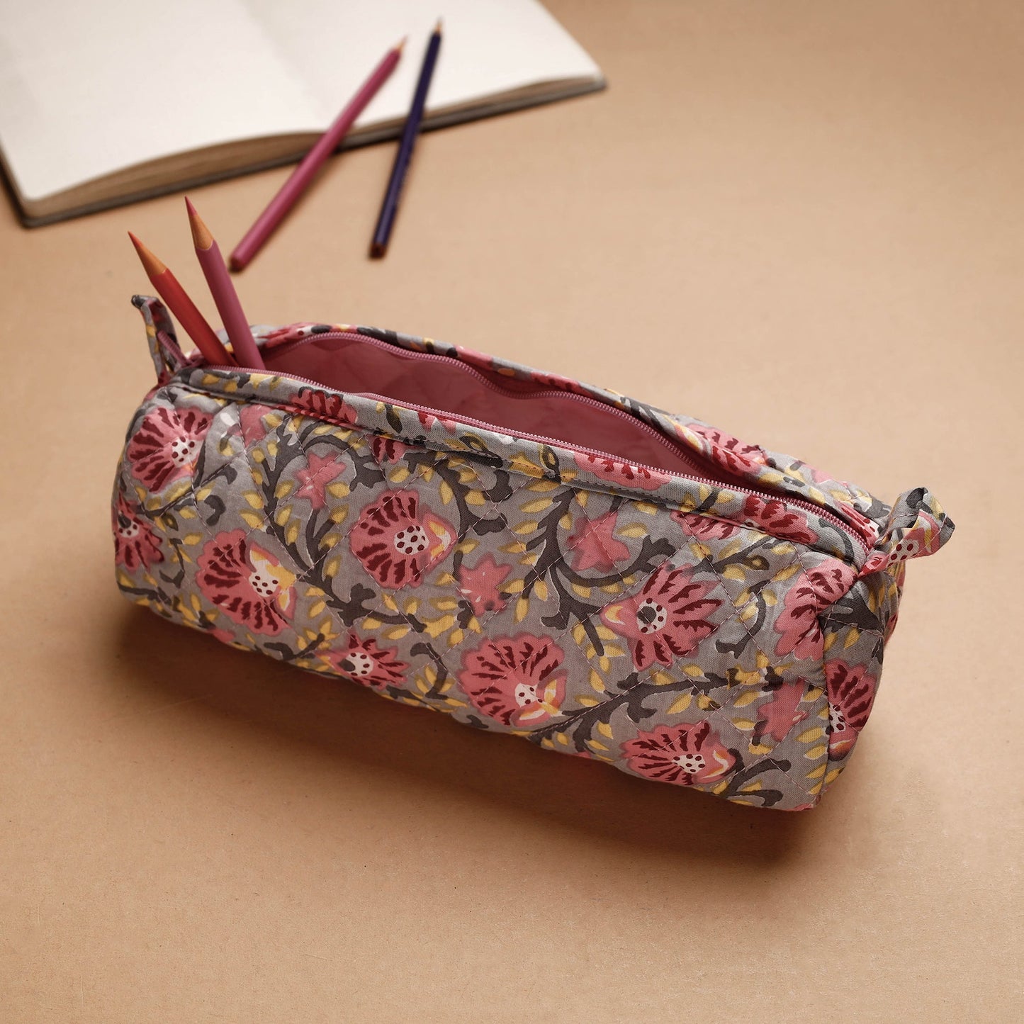 Handcrafted Quilted Multipurpose Pencil Pouch Online in India