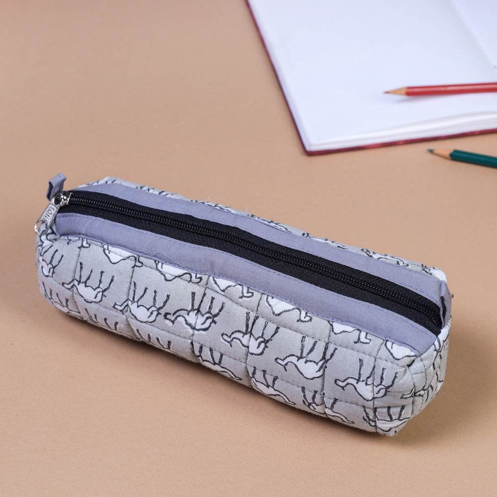 Handmade Cotton Fabric Pencil Pouch