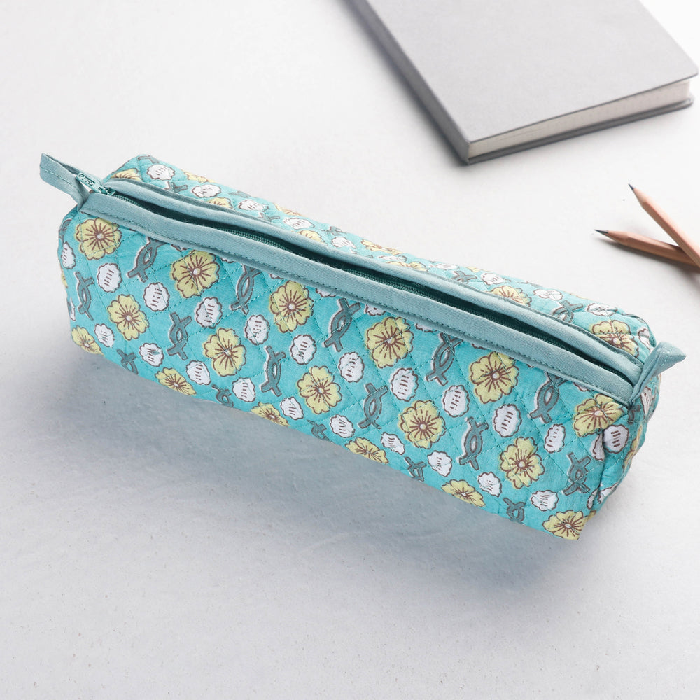 Handcrafted Quilted Multipurpose Pencil Pouch Online in India