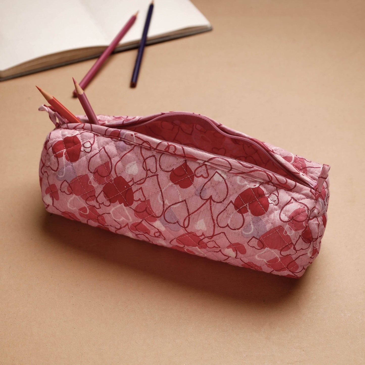 Handcrafted Quilted Multipurpose Pencil Pouch Online in India