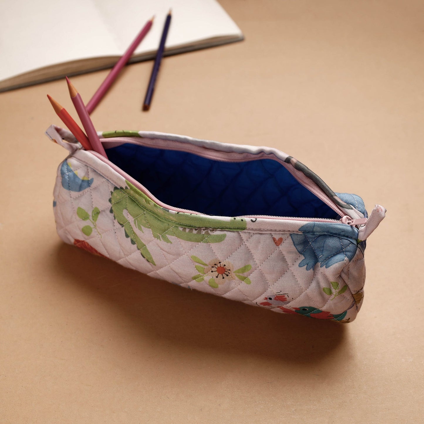 Handcrafted Quilted Multipurpose Pencil Pouch Online in India