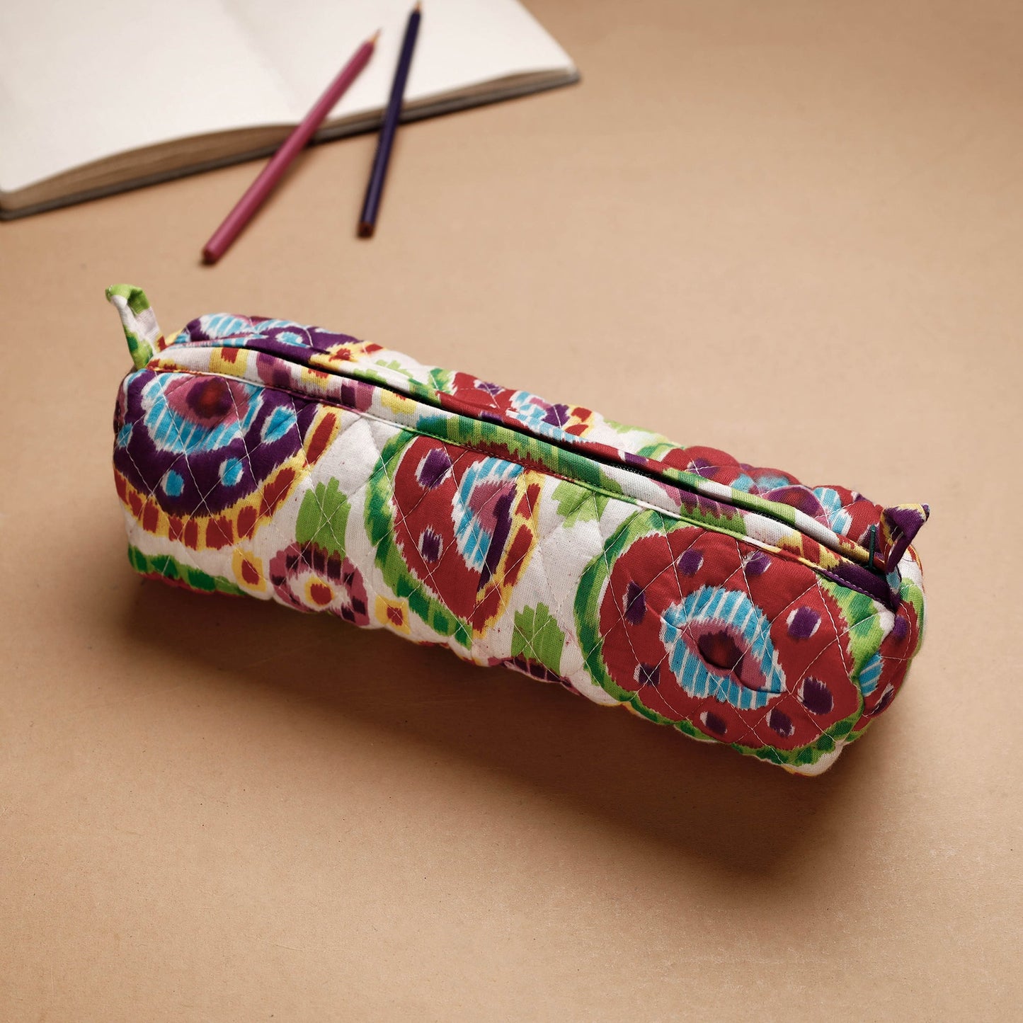 Handcrafted Quilted Multipurpose Pencil Pouch Online in India