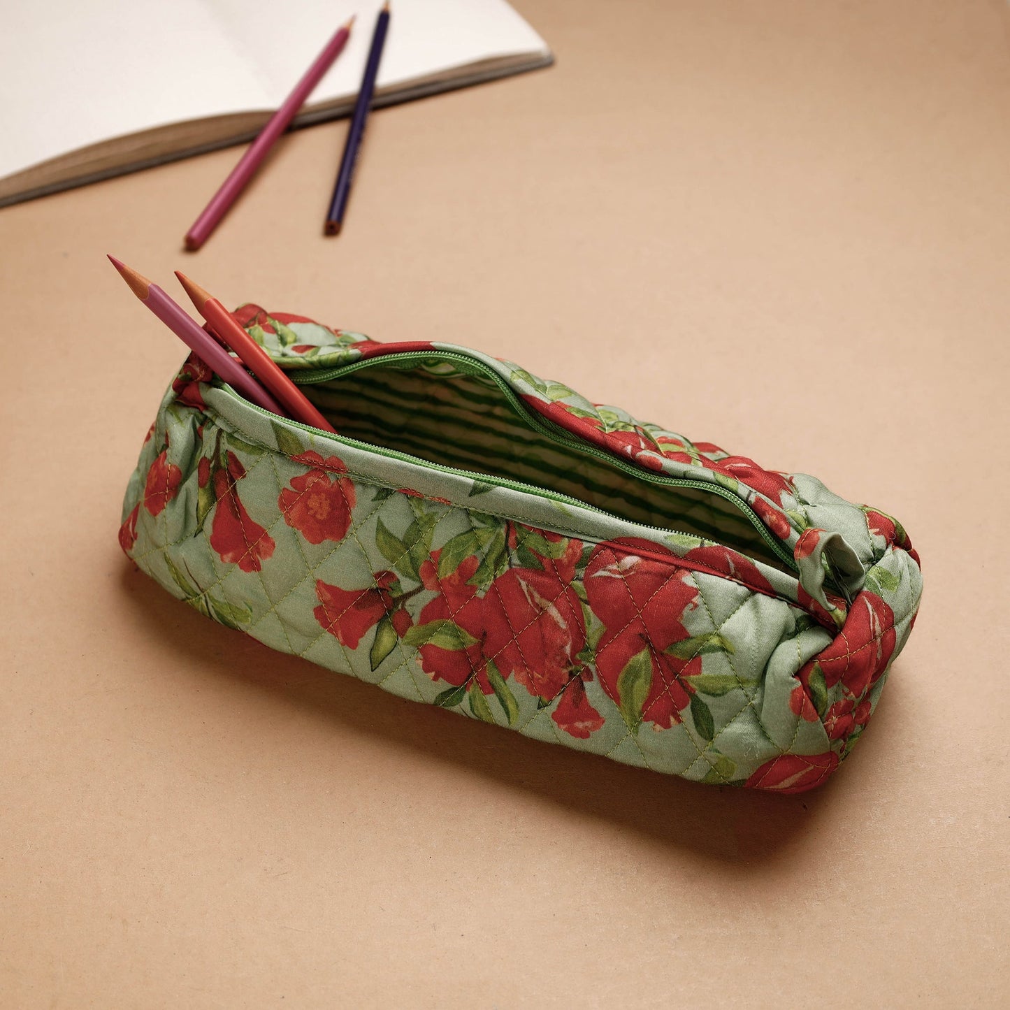 Handcrafted Quilted Multipurpose Pencil Pouch Online in India