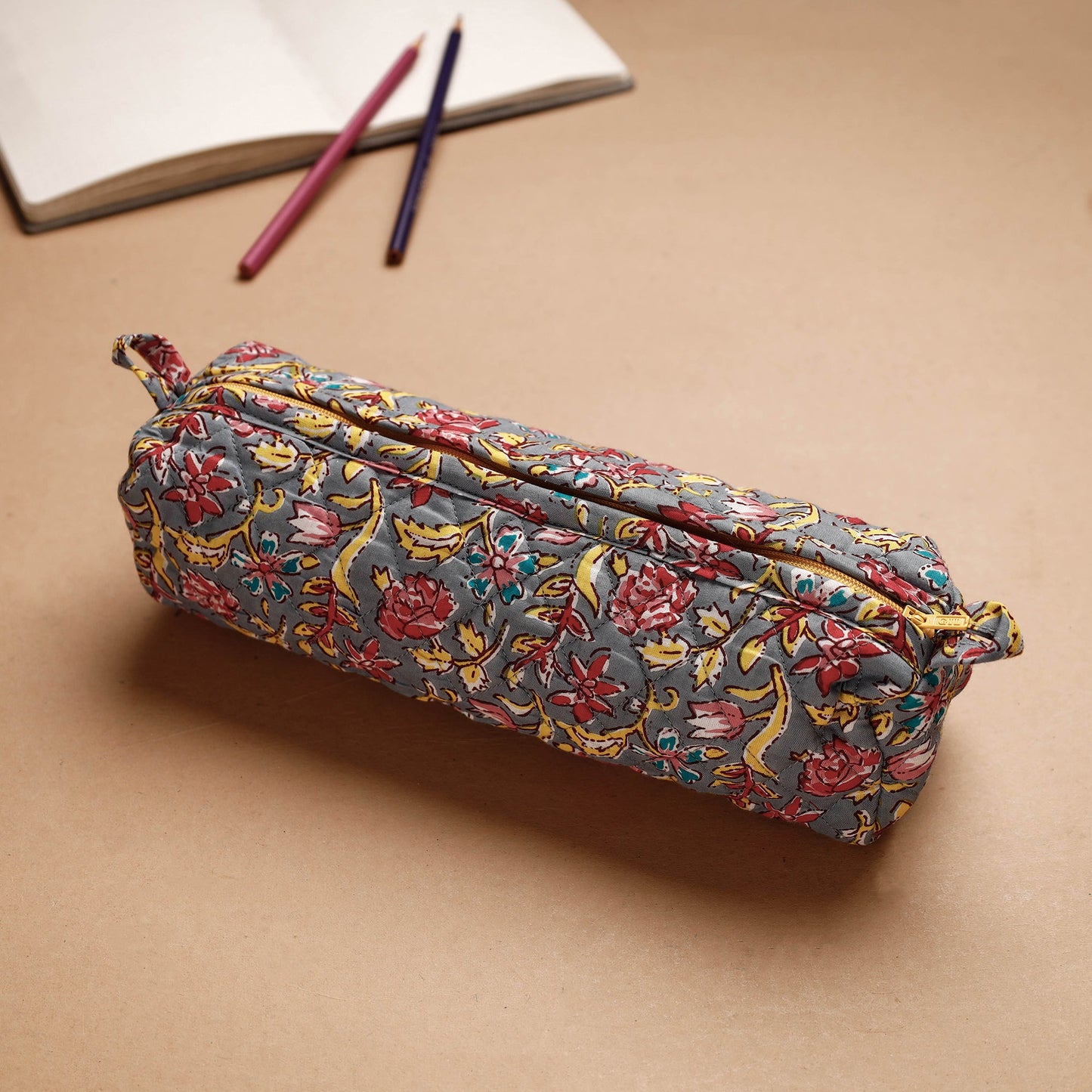 Handcrafted Quilted Multipurpose Pencil Pouch Online in India