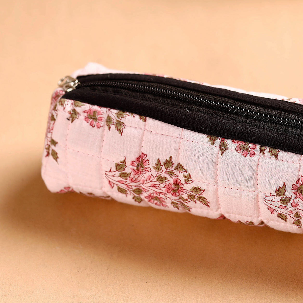 Handcrafted Quilted Sanganeri Multipurpose Pencil Pouch 06