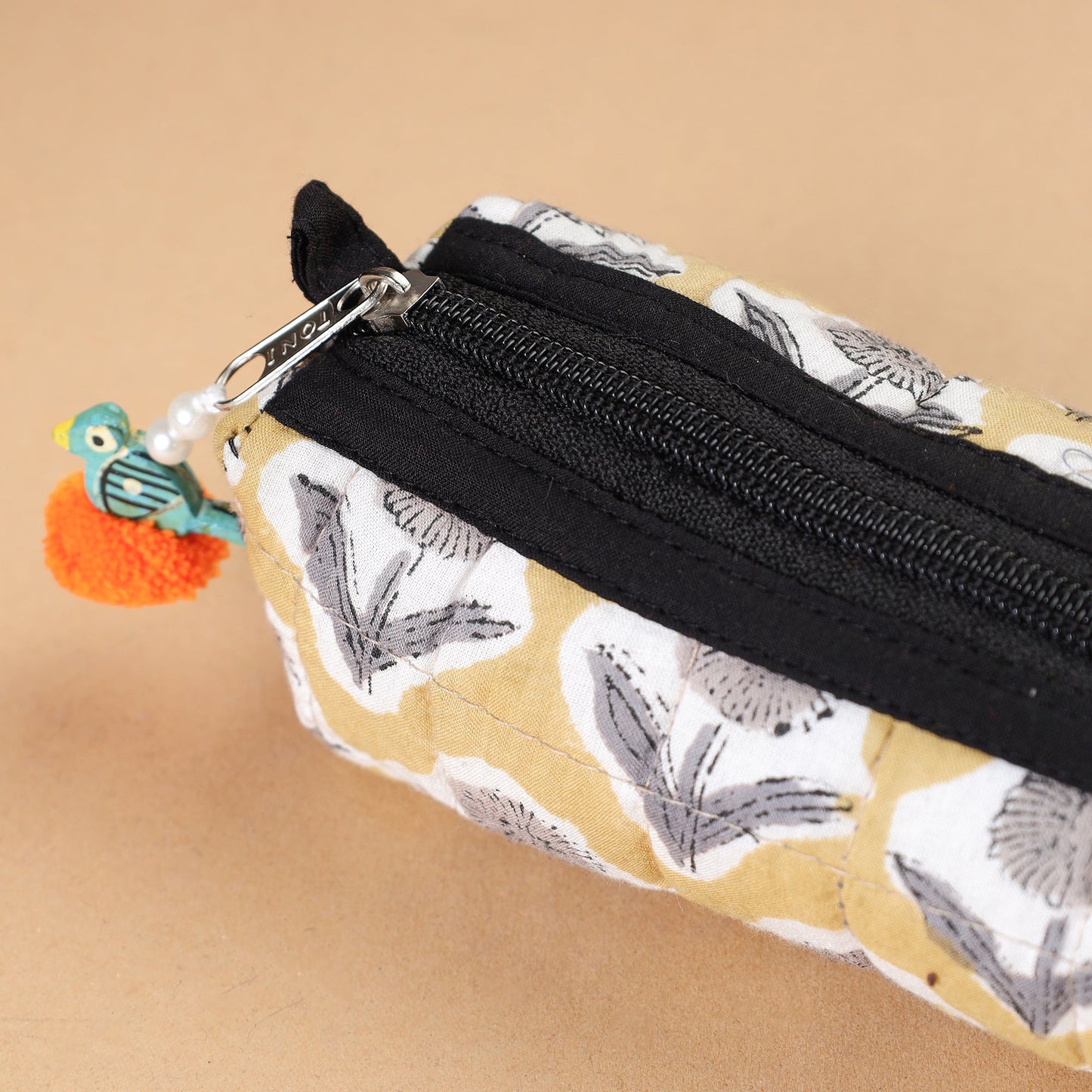 Handcrafted Quilted Sanganeri Multipurpose Pencil Pouch