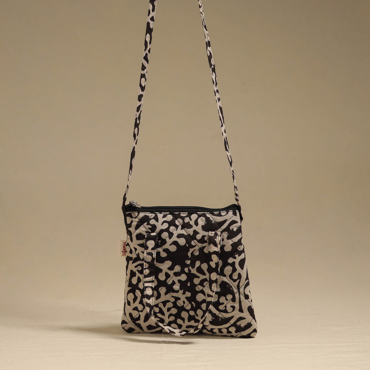 Handcrafted quilted sling bag 09