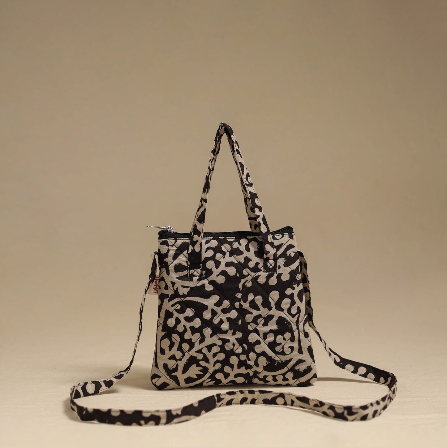 Handcrafted quilted sling bag 09