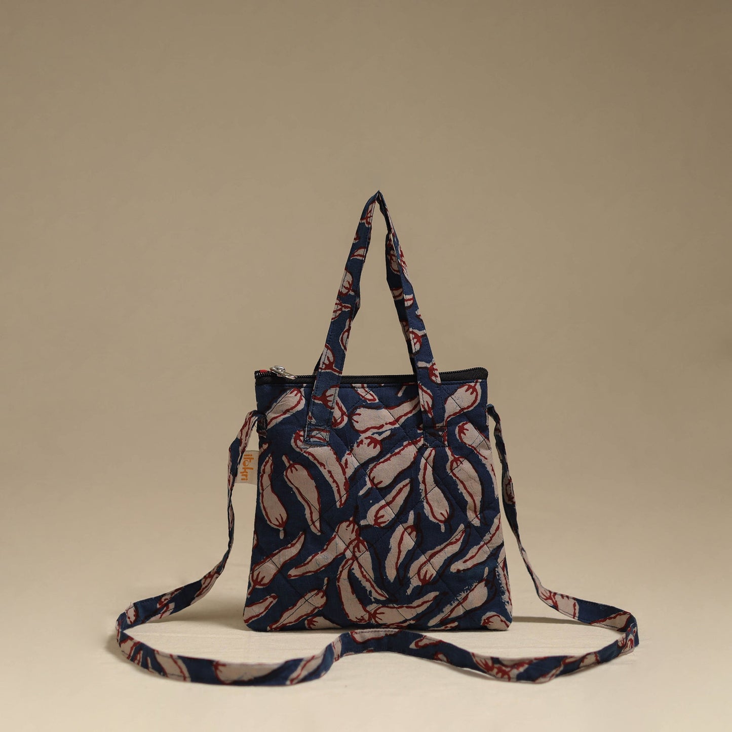 Handcrafted quilted sling bag 19