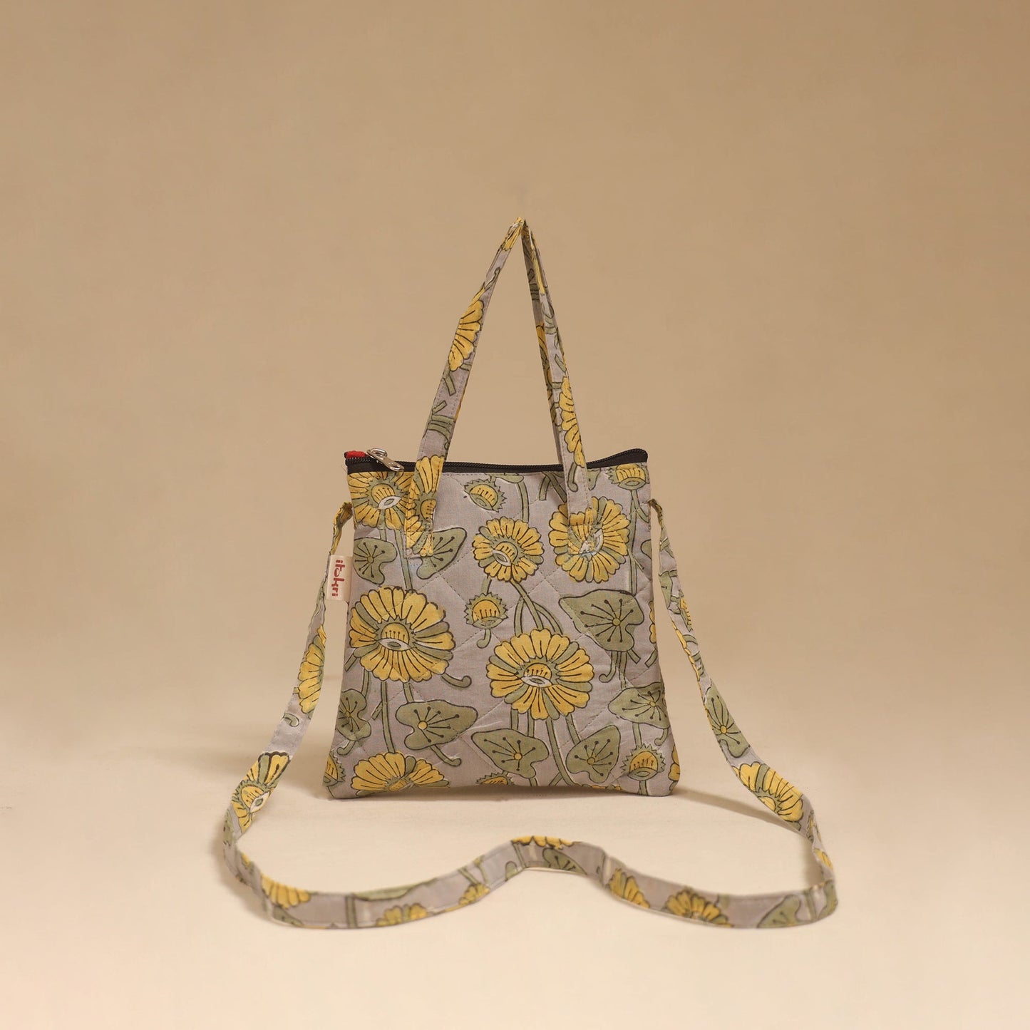 Handcrafted quilted sling bag 22