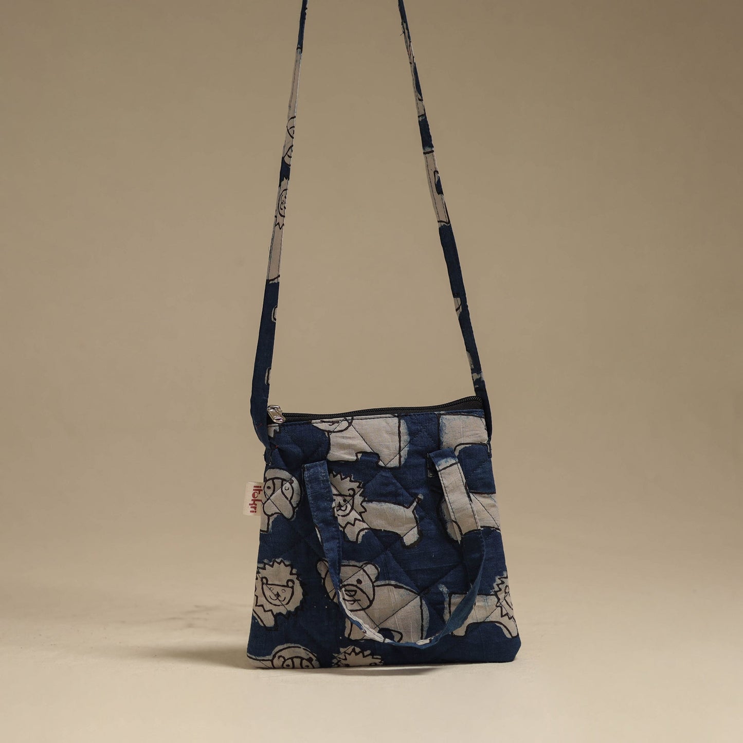 Handcrafted quilted sling bag 22