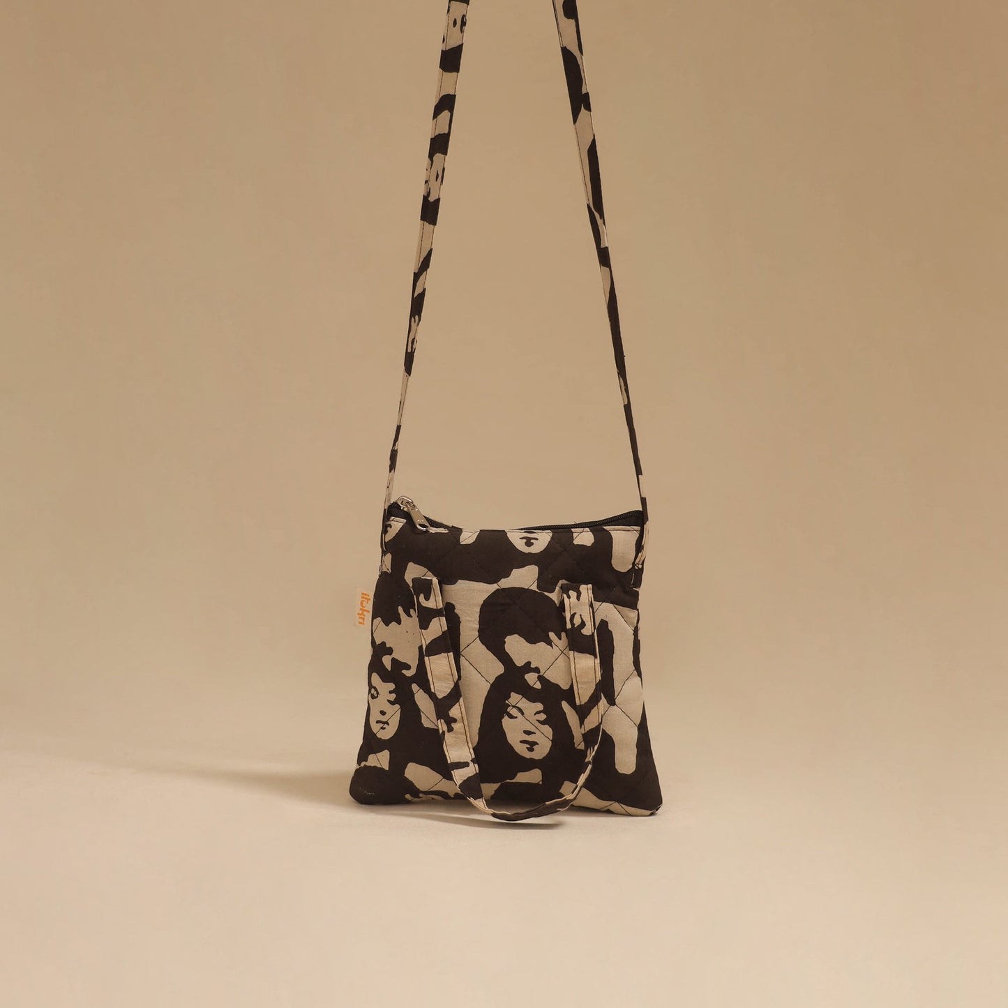 Handcrafted quilted sling bag 49