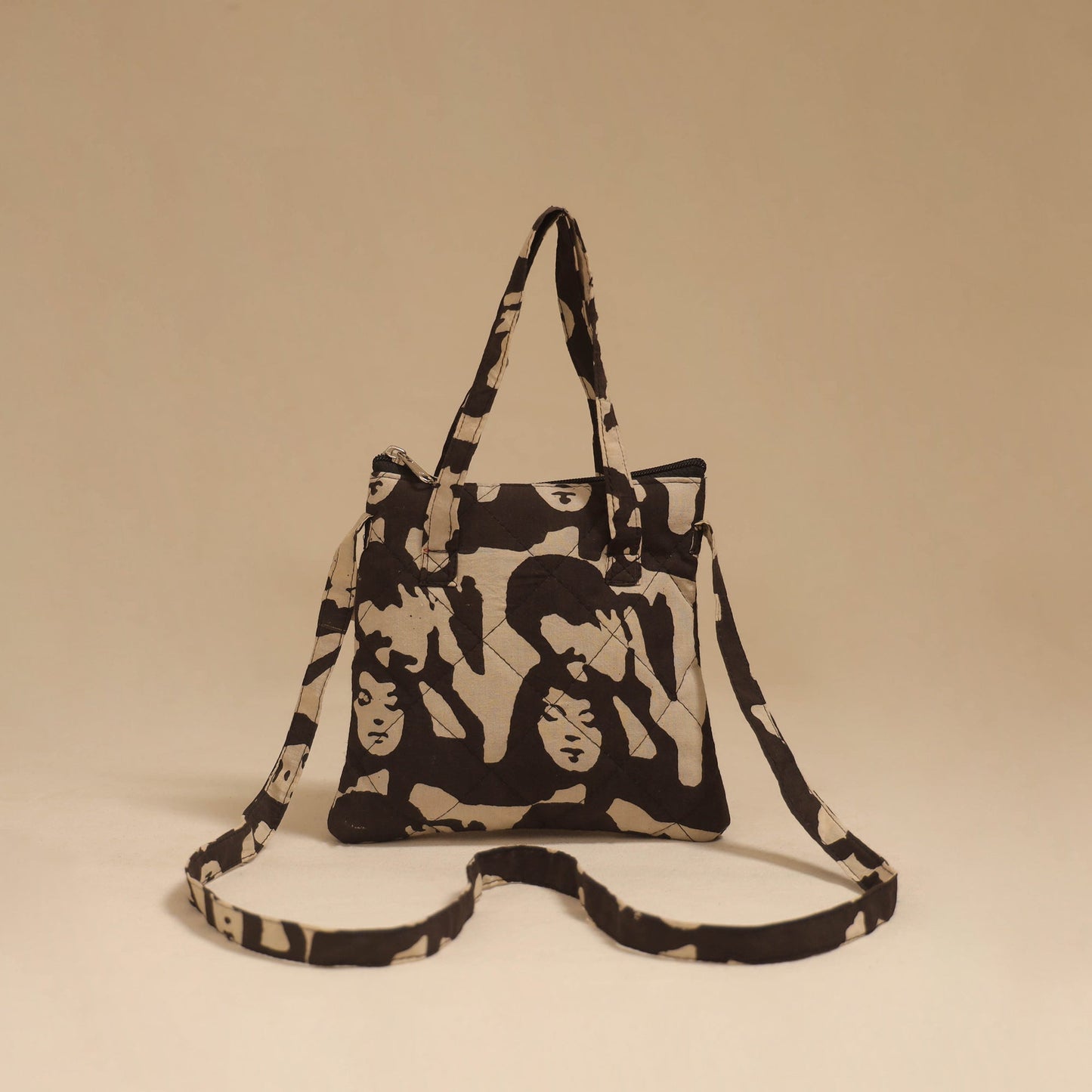 Handcrafted quilted sling bag 49