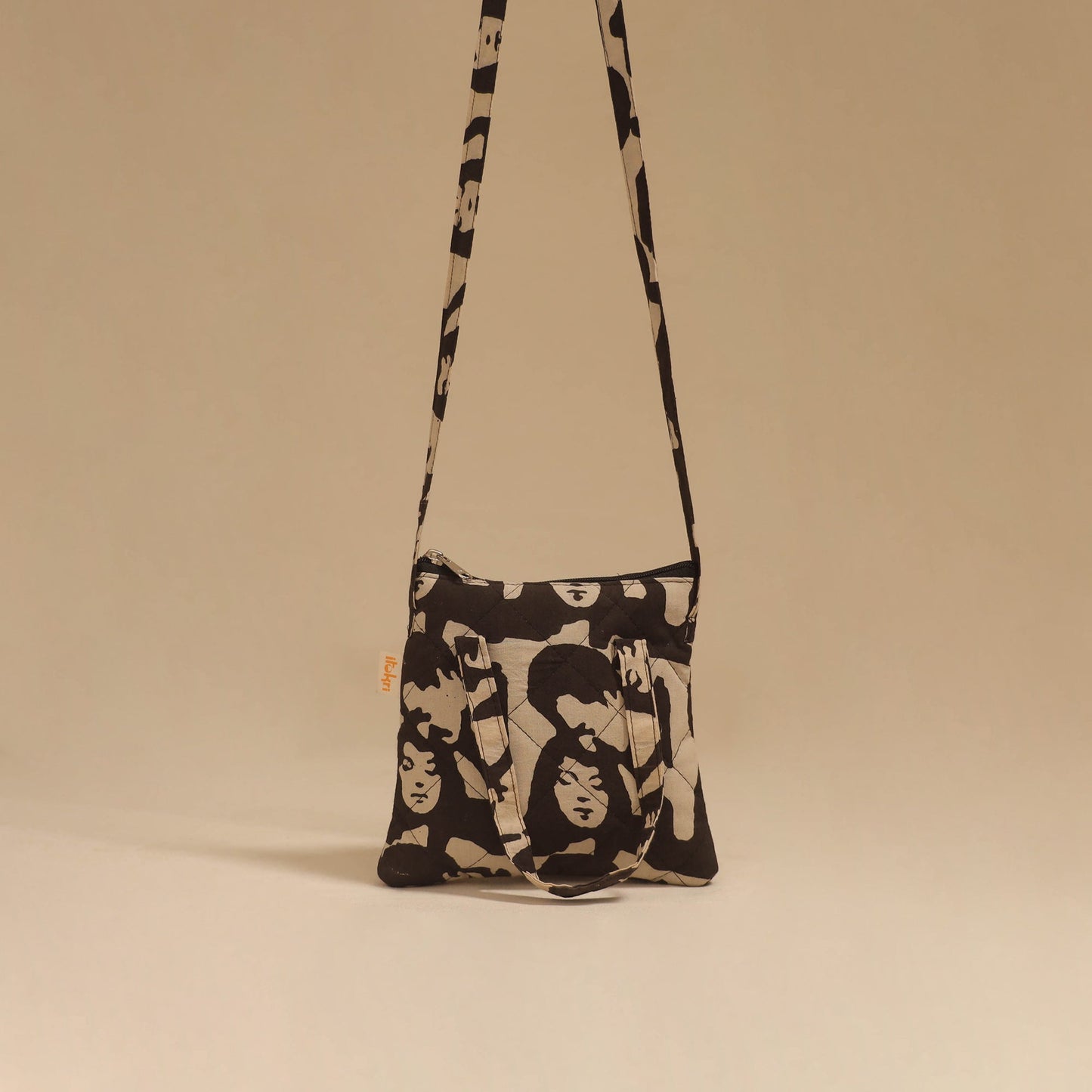 Handcrafted quilted sling bag 49