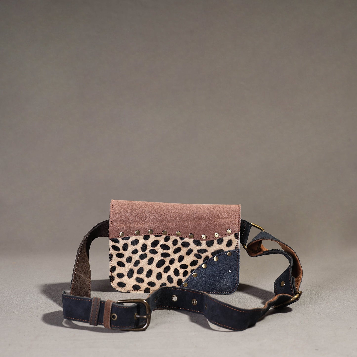 Handcrafted Suede Leather Waist Belt Bag