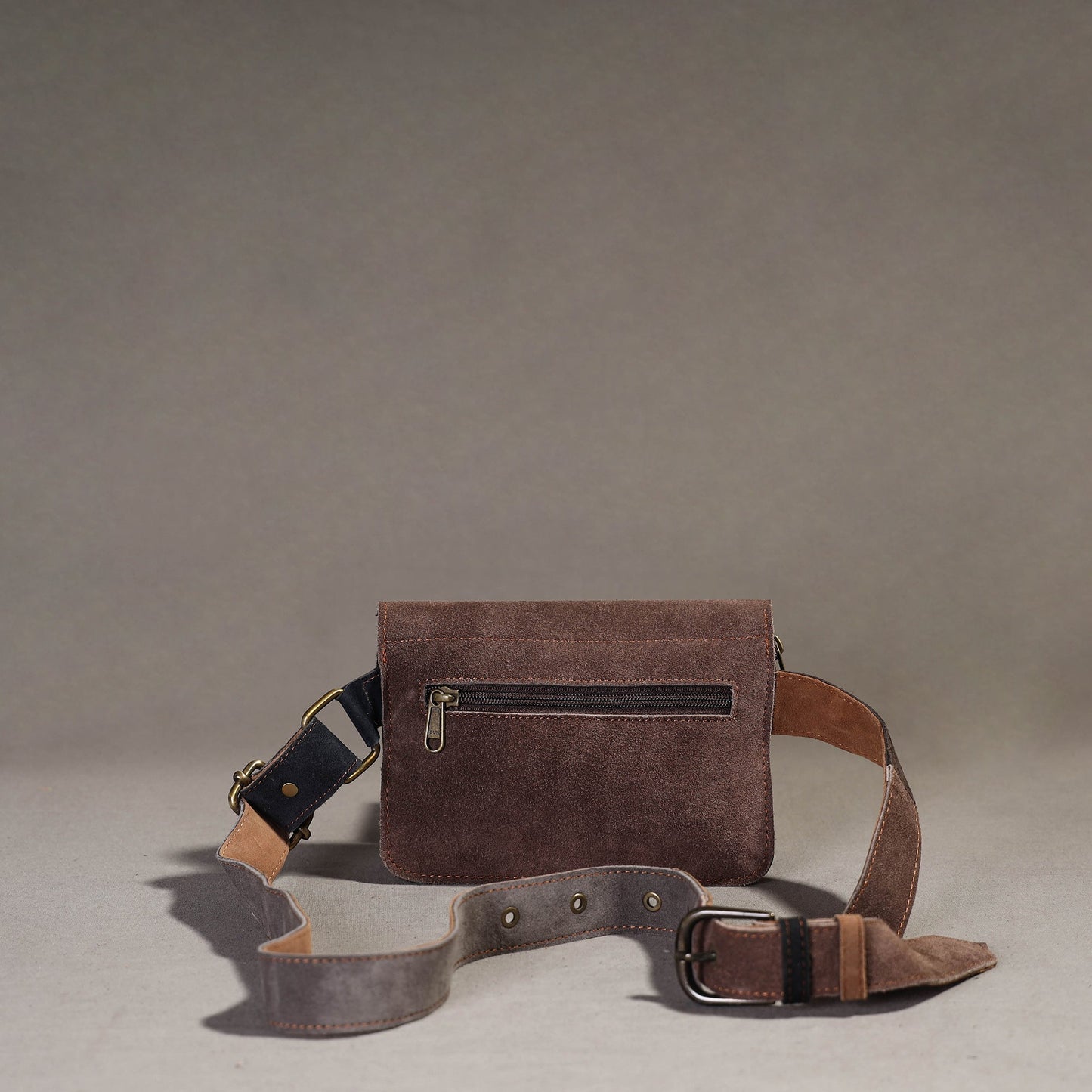 Handcrafted Suede Leather Waist Belt Bag