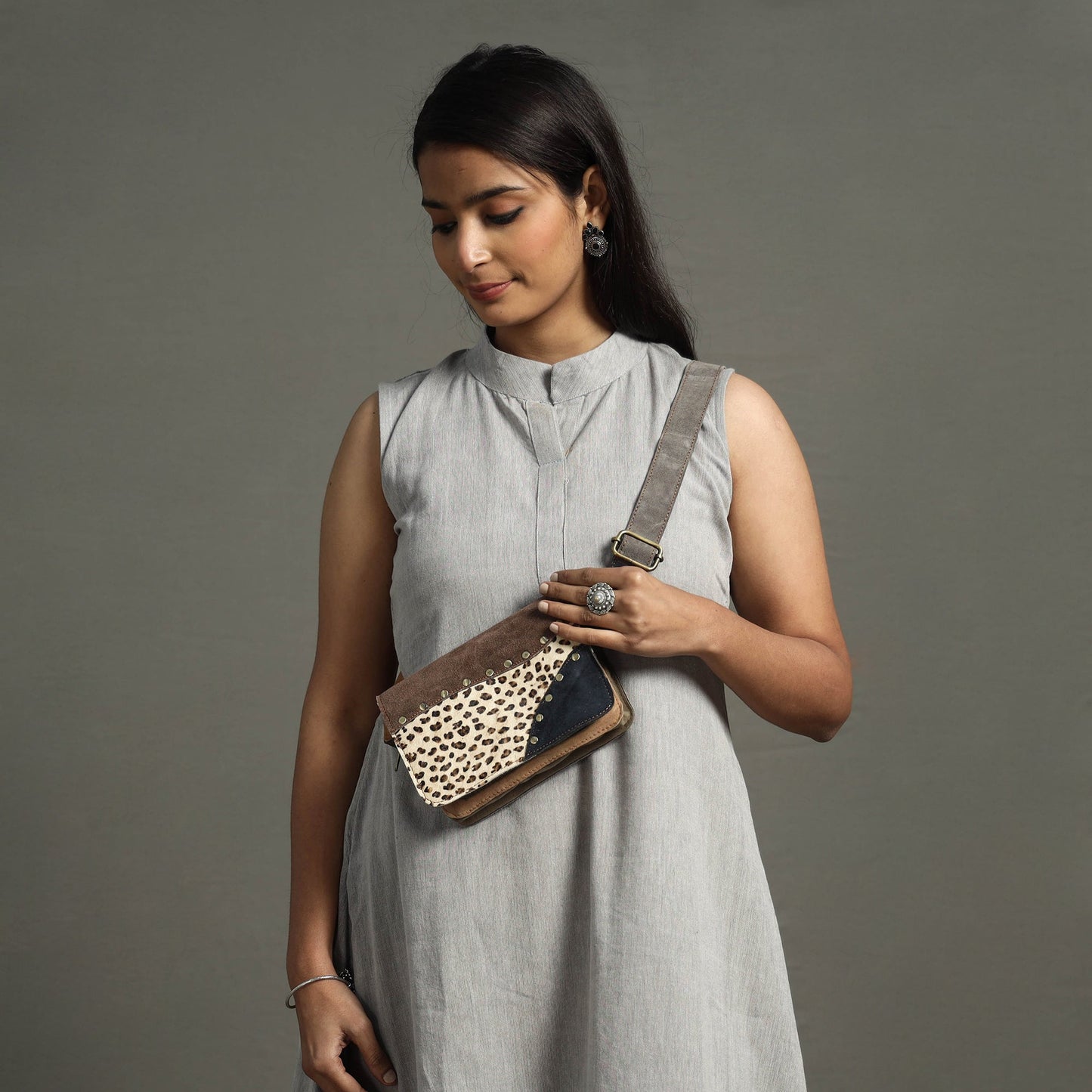 Handcrafted Suede Leather Waist Belt Bag
