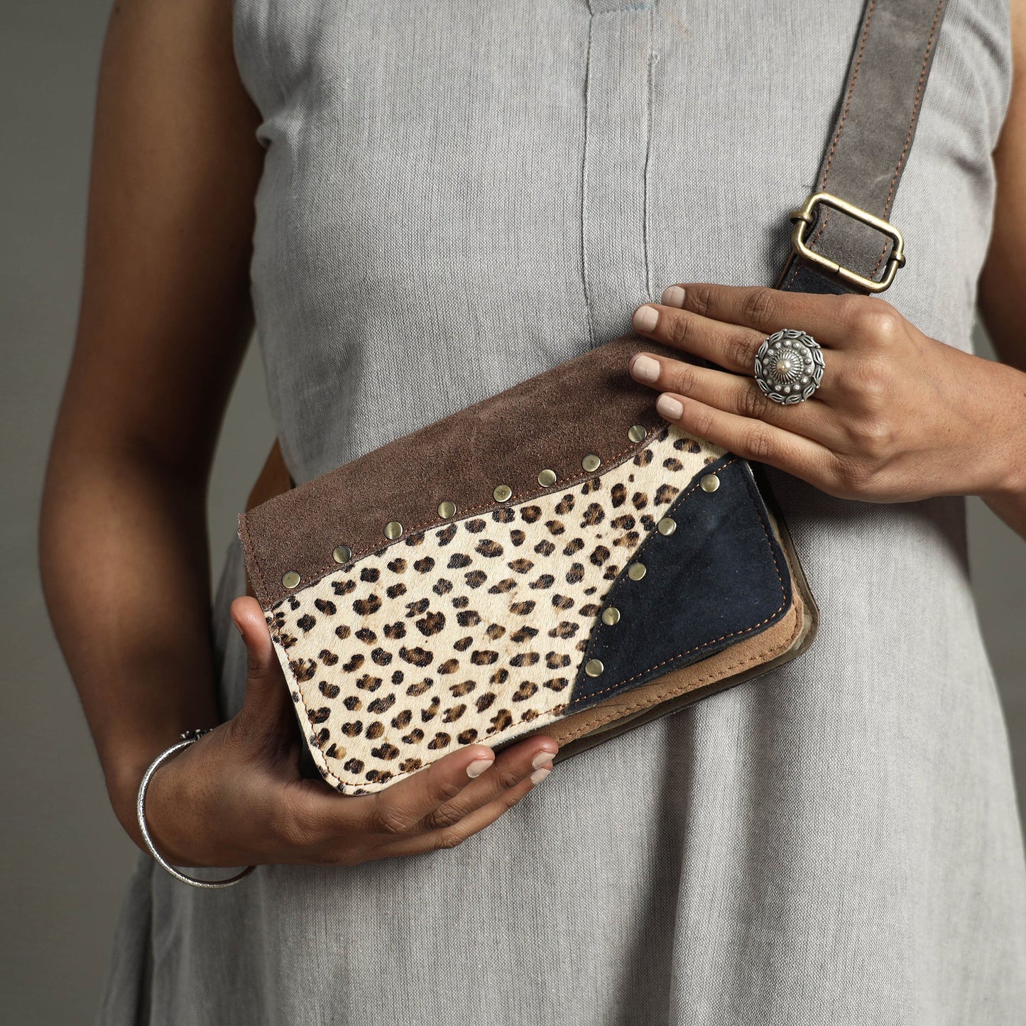 Handcrafted Suede Leather Waist Belt Bag