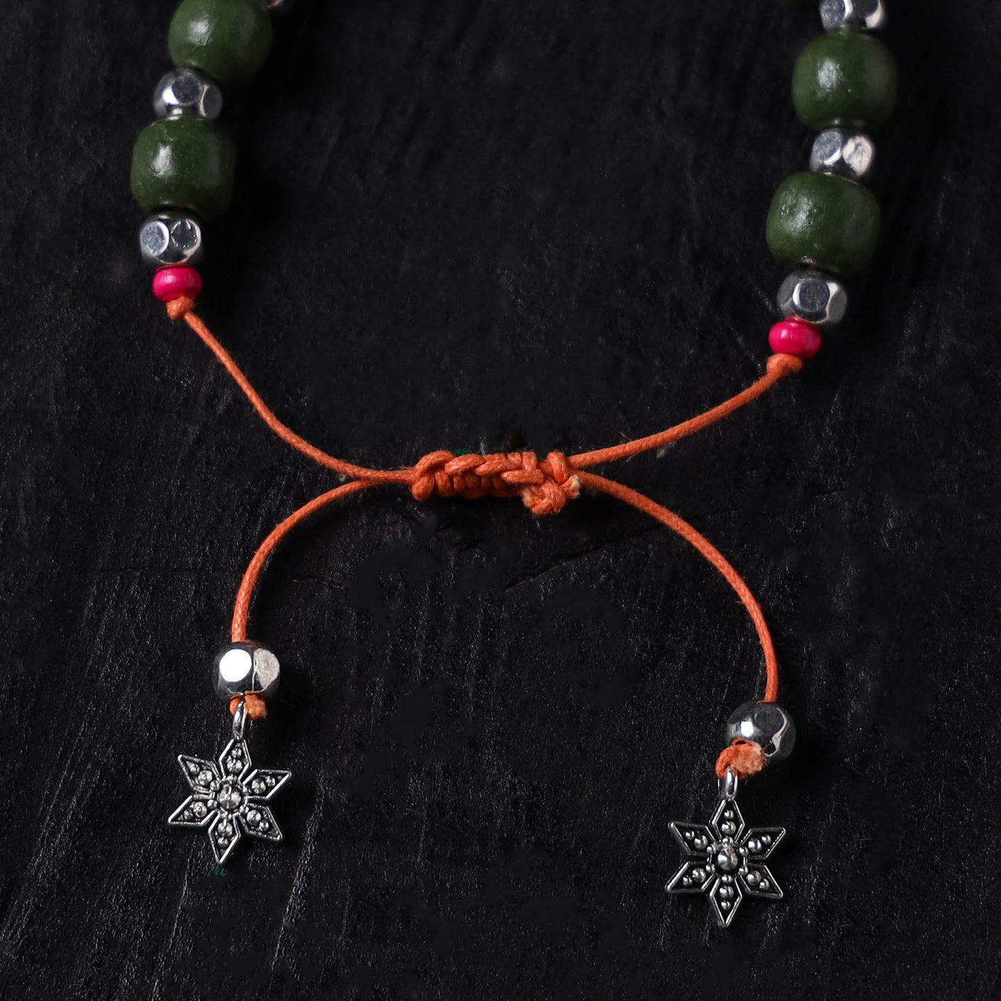 Handcrafted wooden bead gs bracelet 03