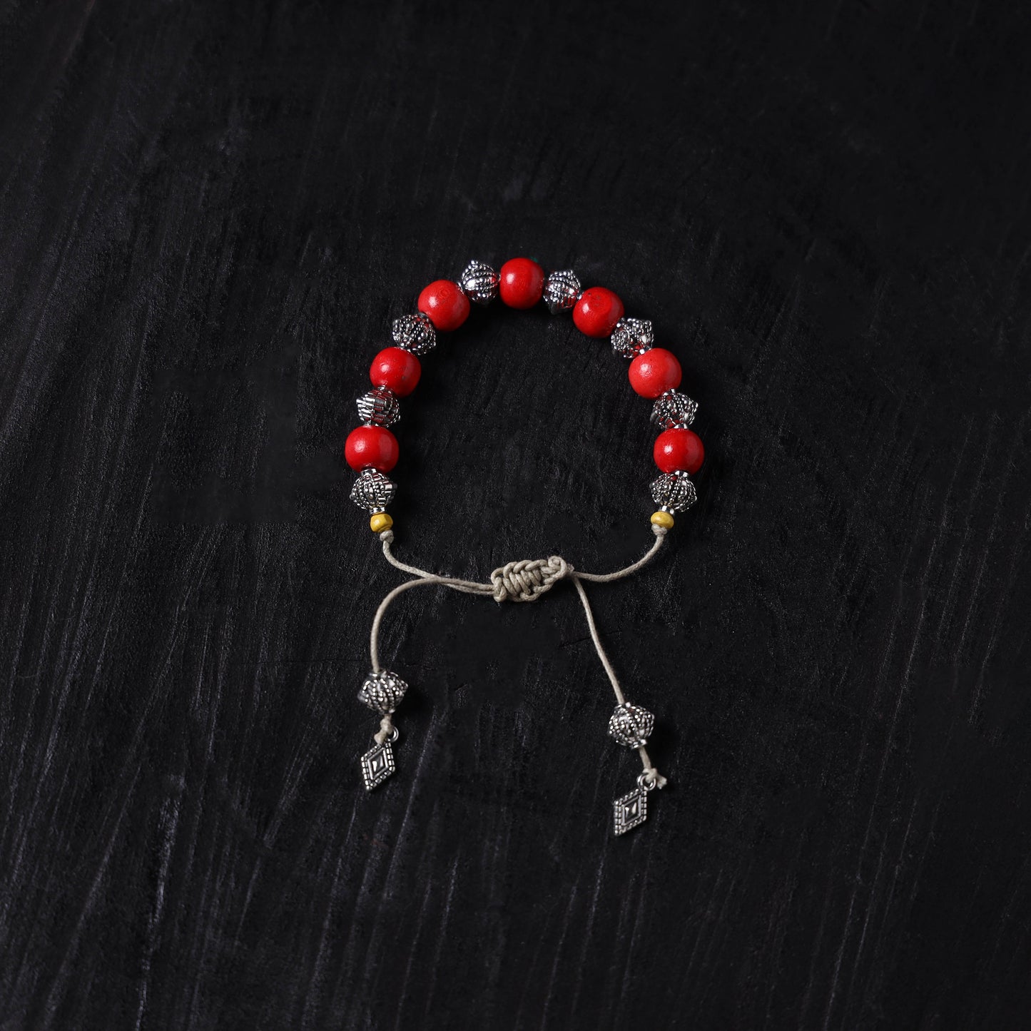 Handcrafted wooden bead gs bracelet 05