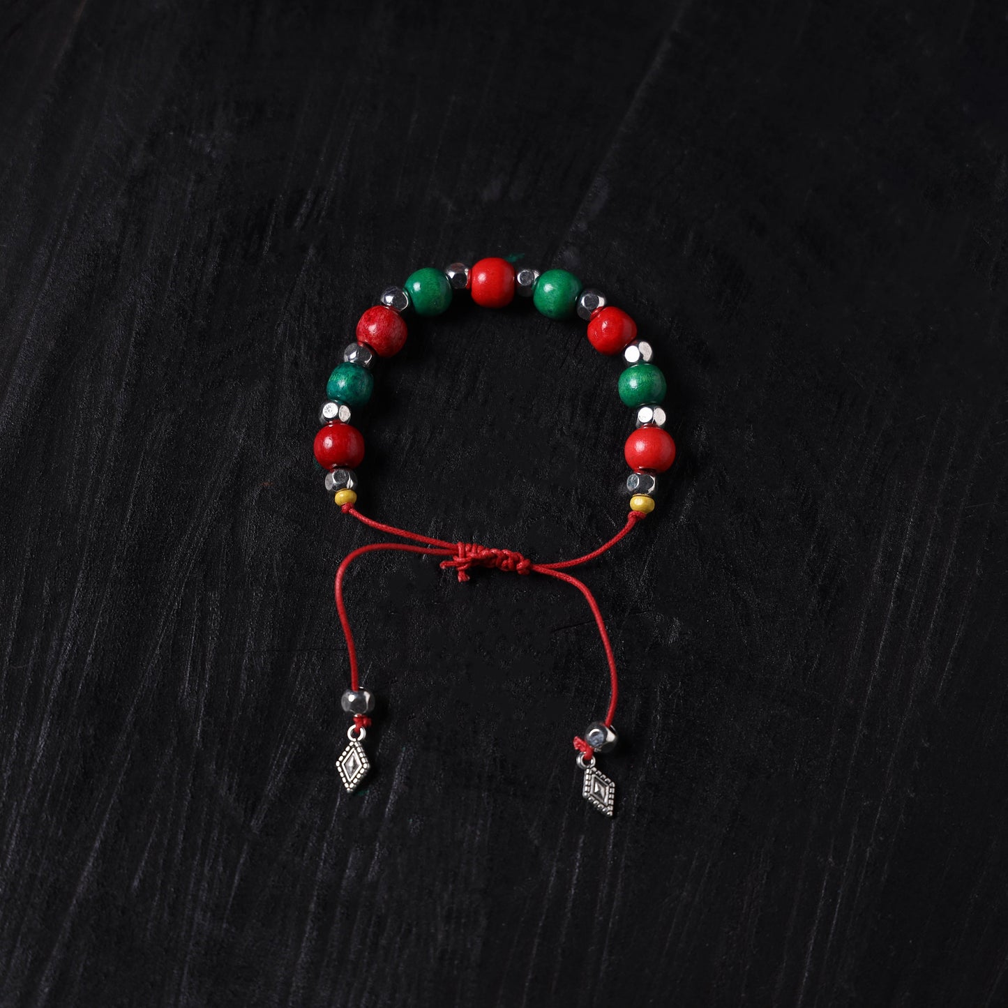 Handcrafted wooden bead gs bracelet 06