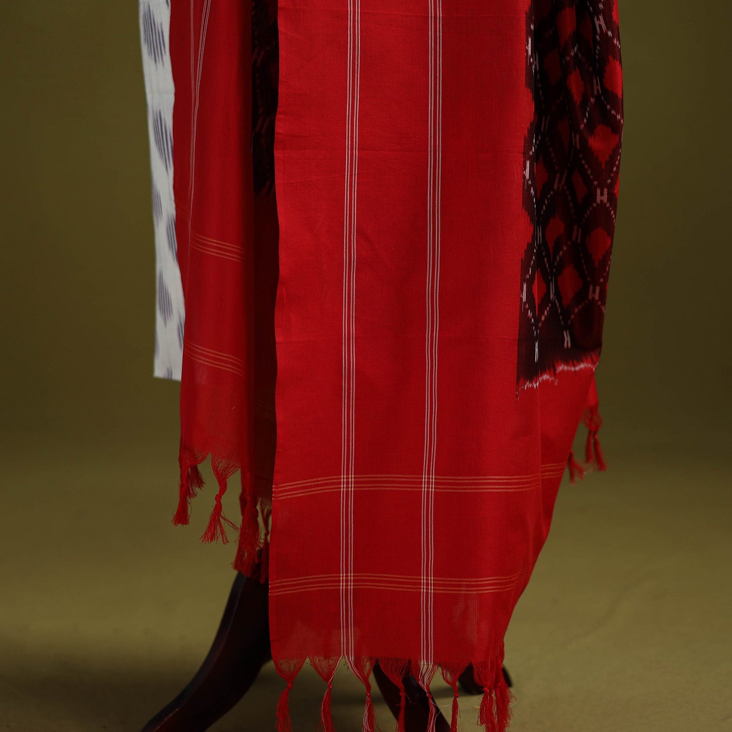 Handloom mercerised cotton pochampally ikat dupatta 36