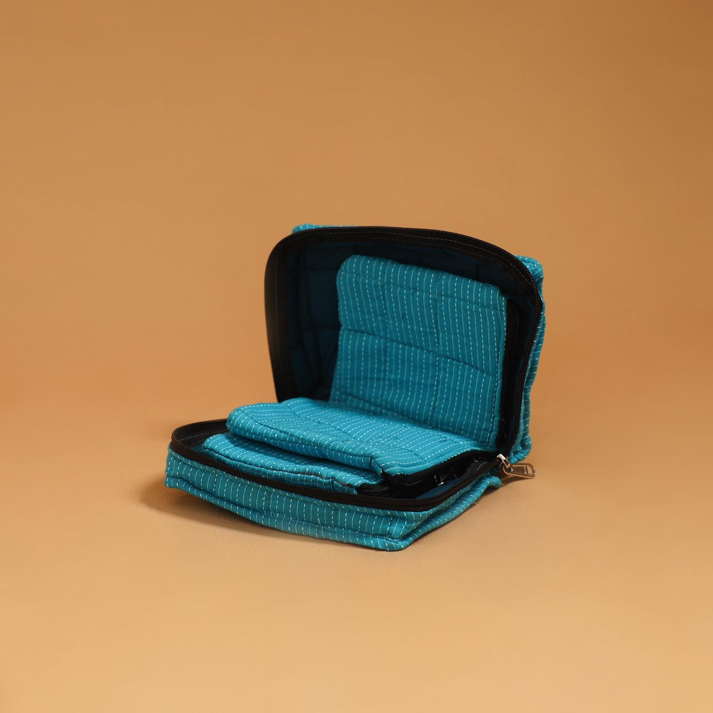 Handmade 4 pockets quilted jewellery bag 02 - handcrafted