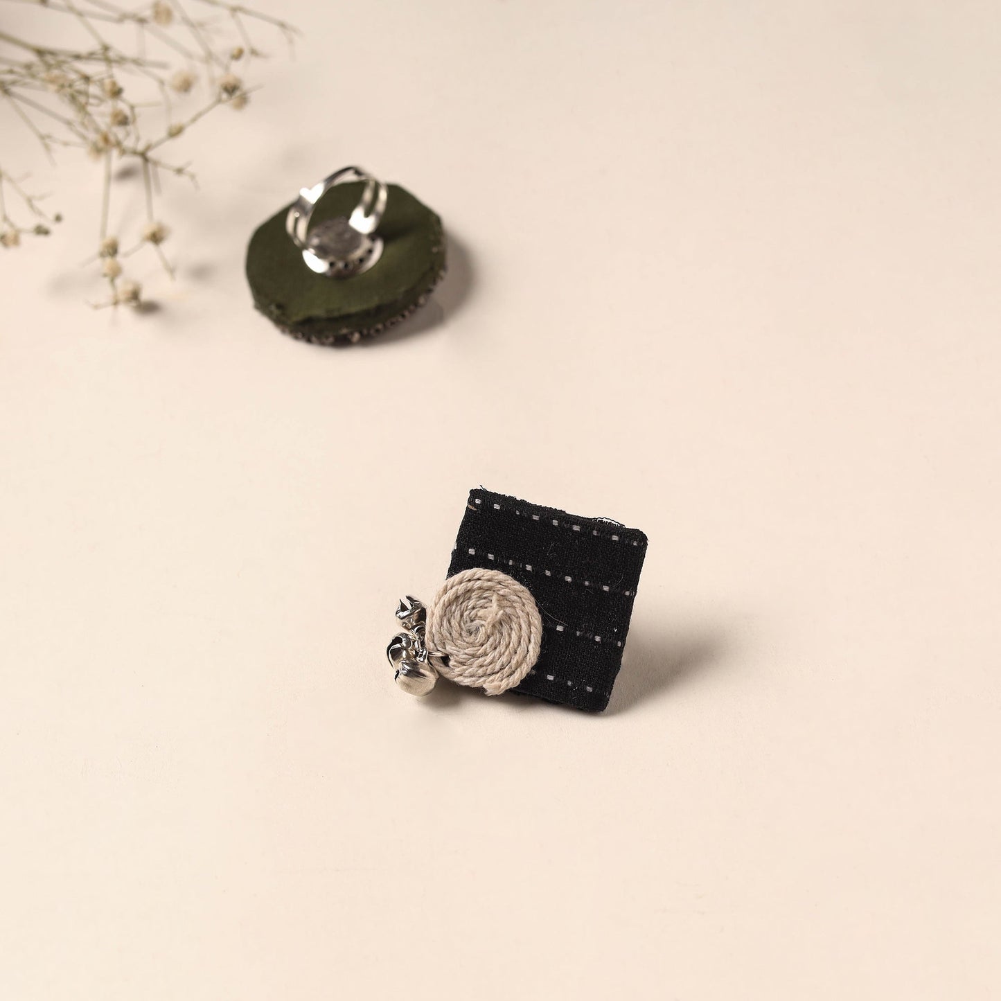 Handmade artistic fabart ring 03 - handcrafted