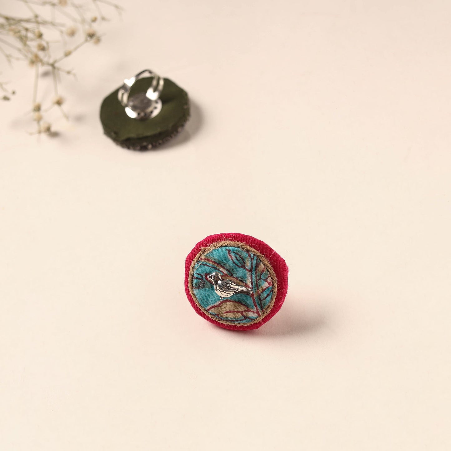 Handmade artistic fabart ring 15 - handcrafted
