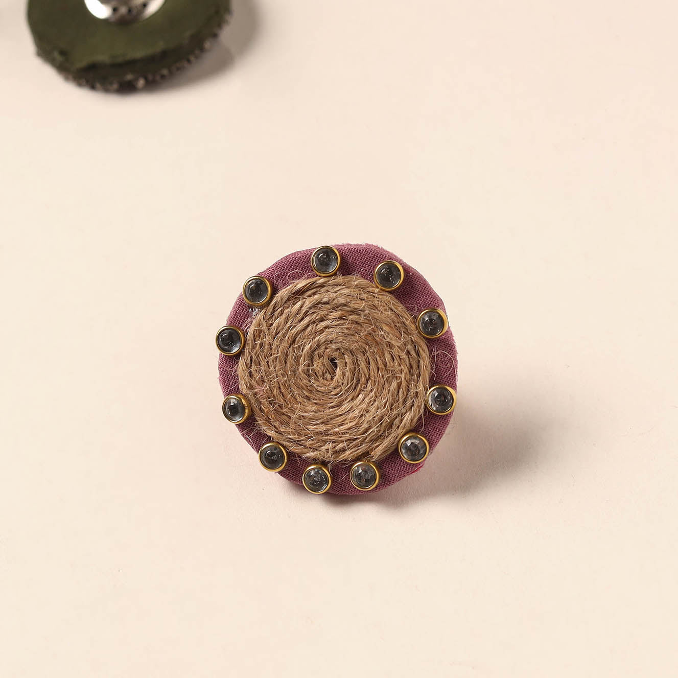 Handmade artistic fabart ring 21 - handcrafted