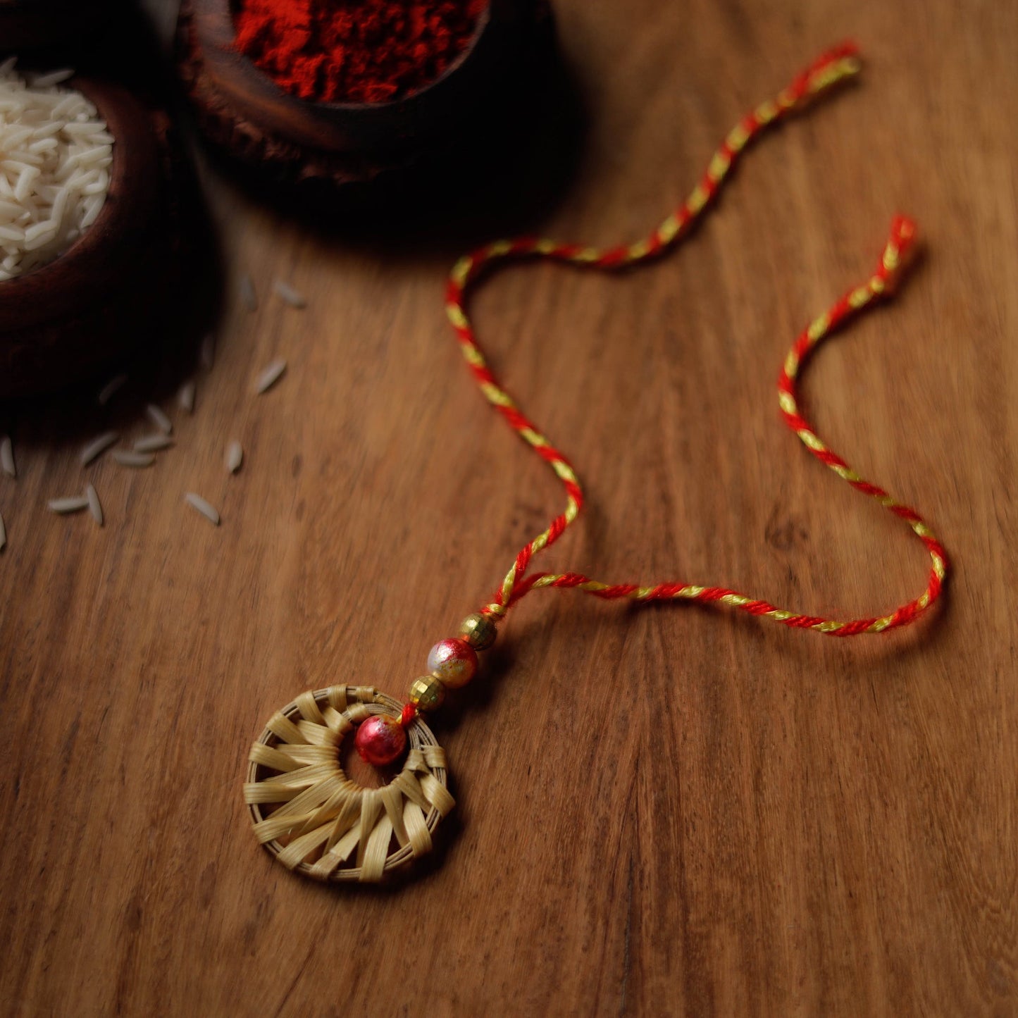 Handmade Bamboo Craft Beadwork Rakhi by Baansuli 06