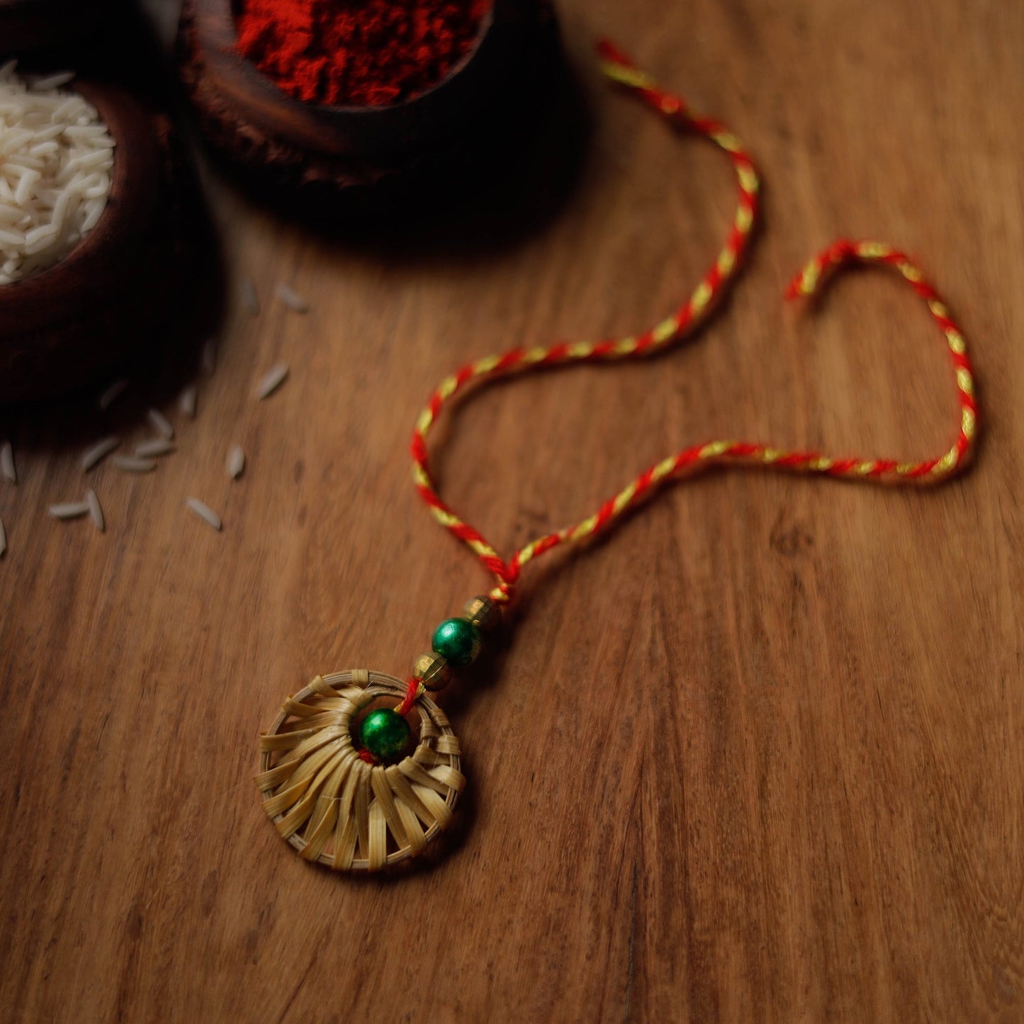 Handmade Bamboo Craft Beadwork Rakhi by Baansuli 07