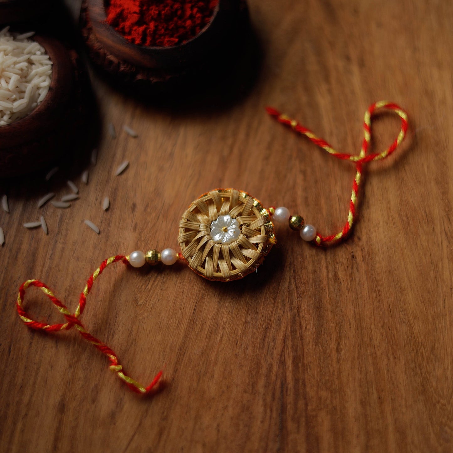 Handmade Bamboo Craft Beadwork Rakhi by Baansuli 08