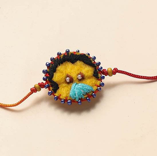 Handmade Bead & Felt Work Kids Rakhi