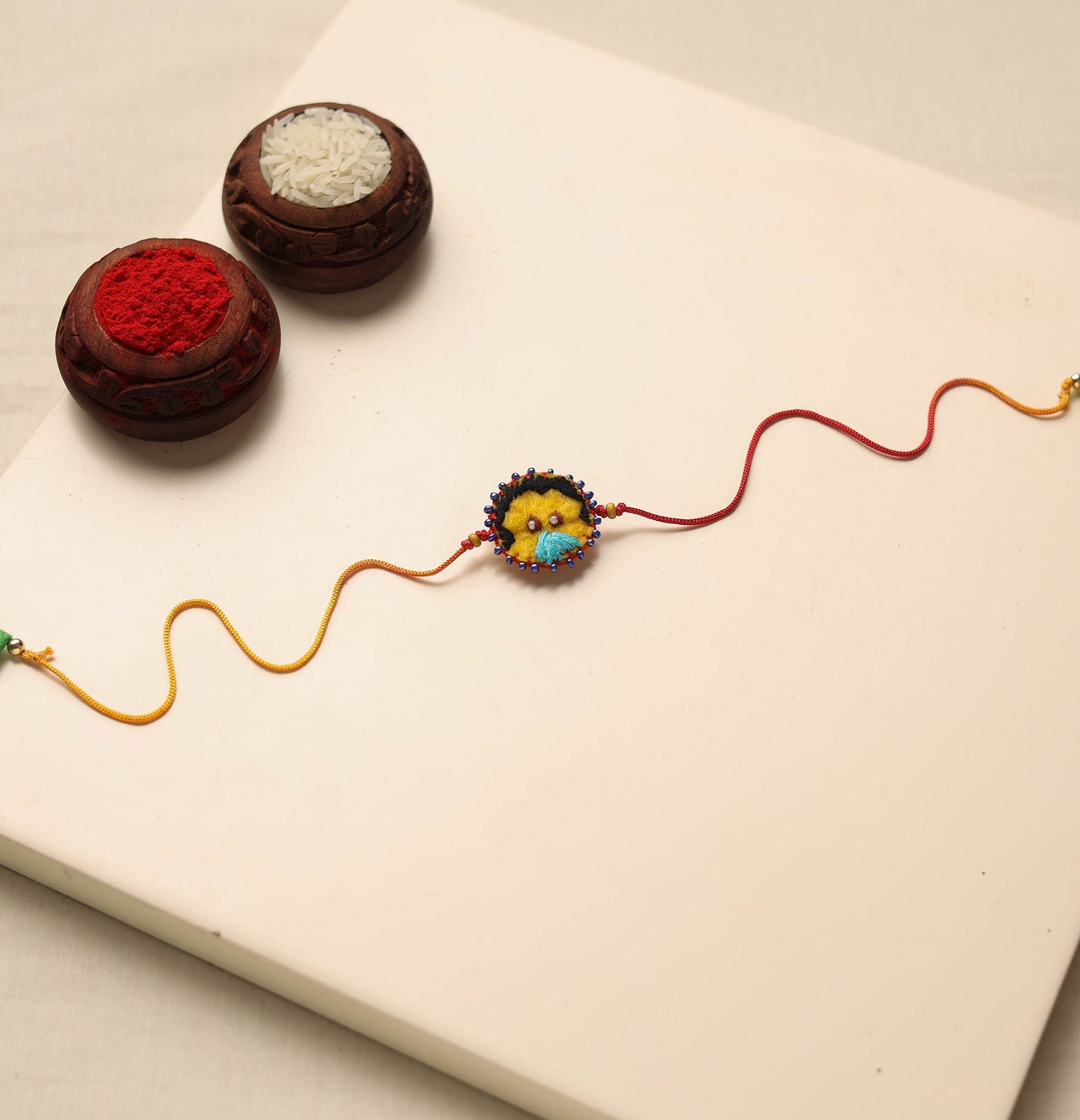 Handmade Bead & Felt Work Kids Rakhi