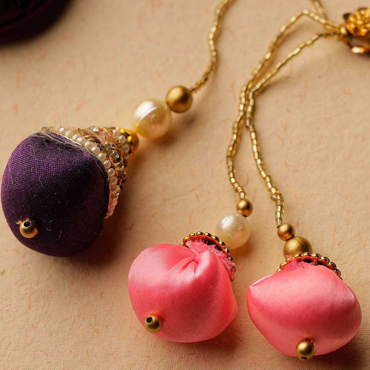 Handmade Bead Work Rakhi & Lumba Set 111