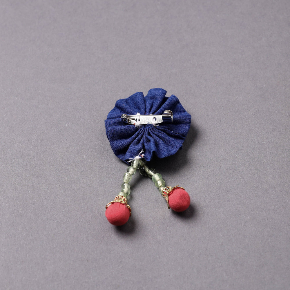 Handmade Beadwork Flower Saree Pin