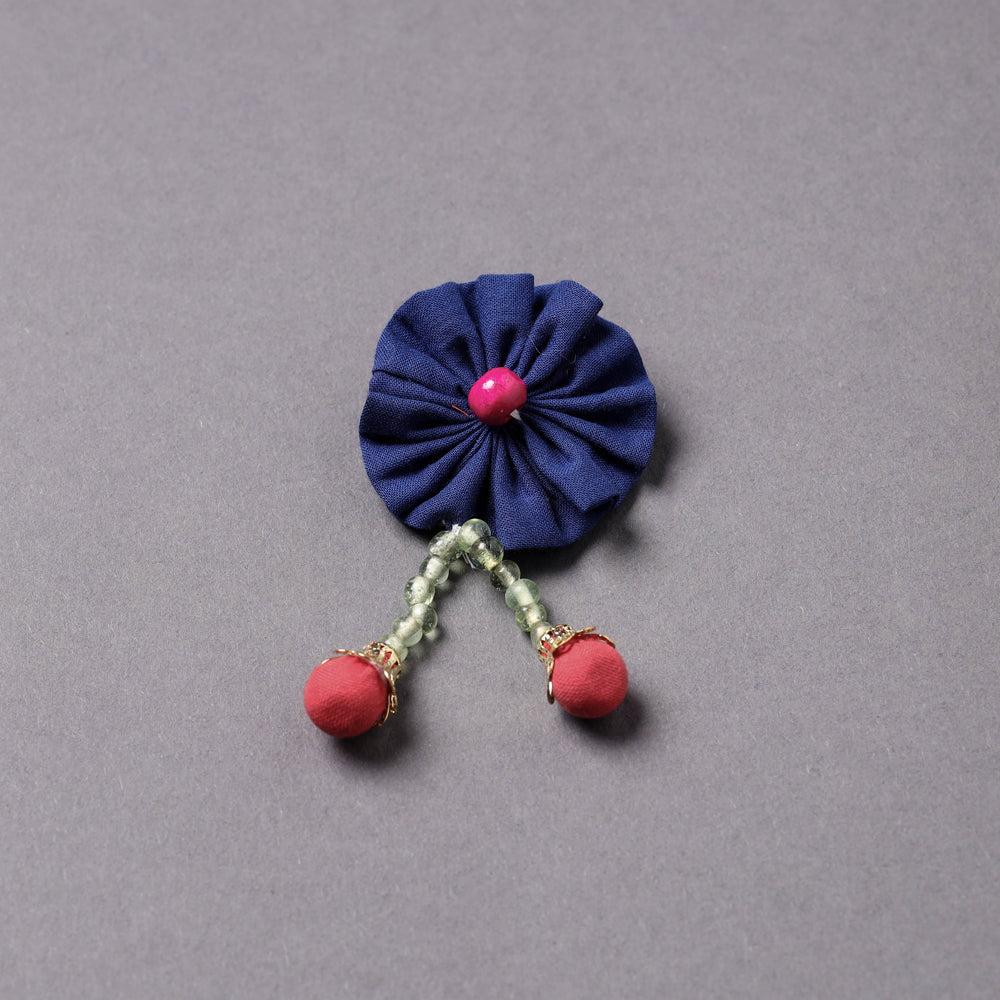 Handmade Beadwork Flower Saree Pin