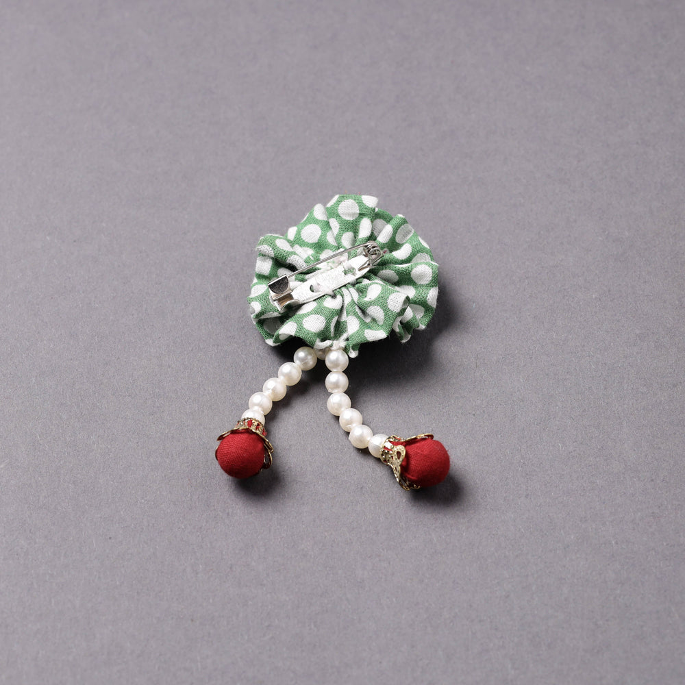 Handmade Beadwork Flower Saree Pin