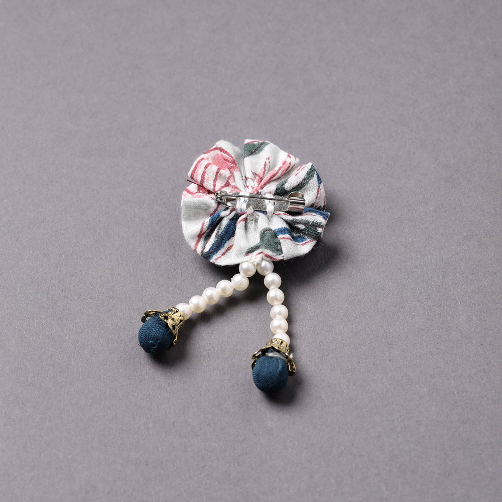Handmade Beadwork Flower Saree Pin