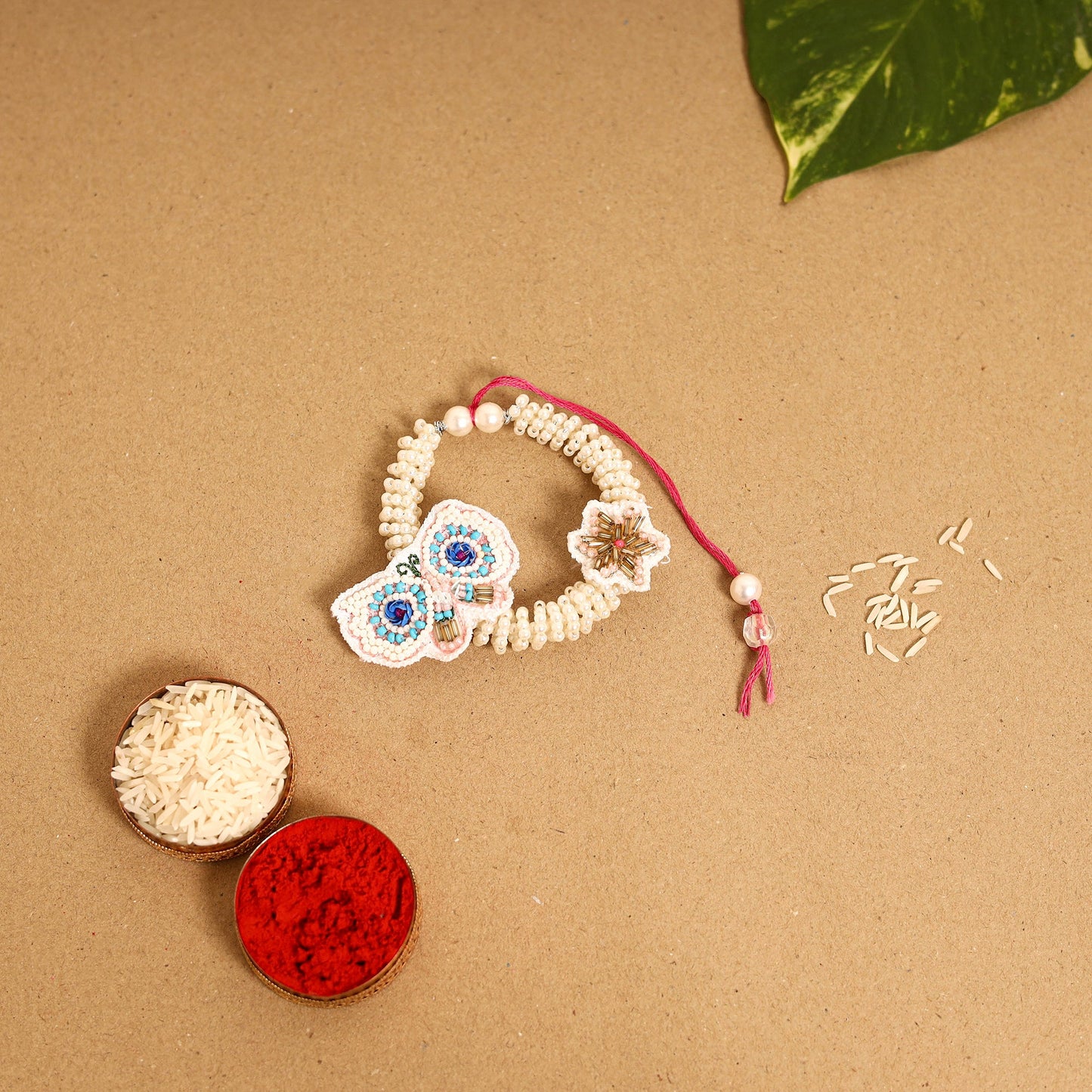 Handmade Beadwork Lumba Rakhi By Jugni