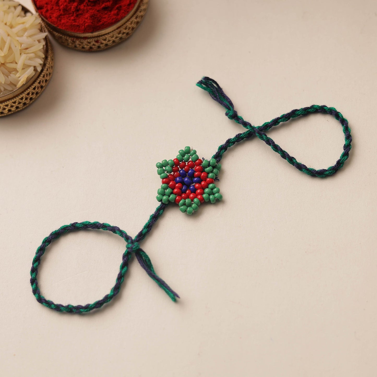 Handmade Beadwork Rakhi 55