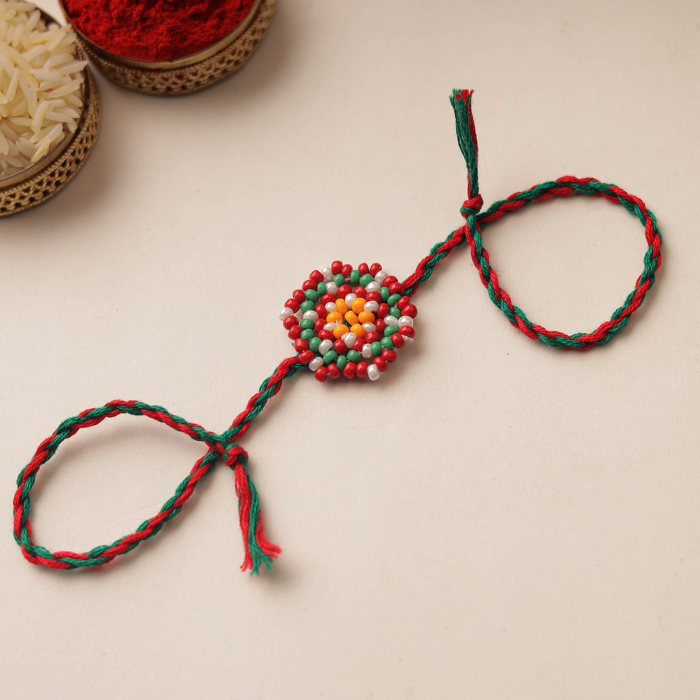 Handmade Beadwork Rakhi 56