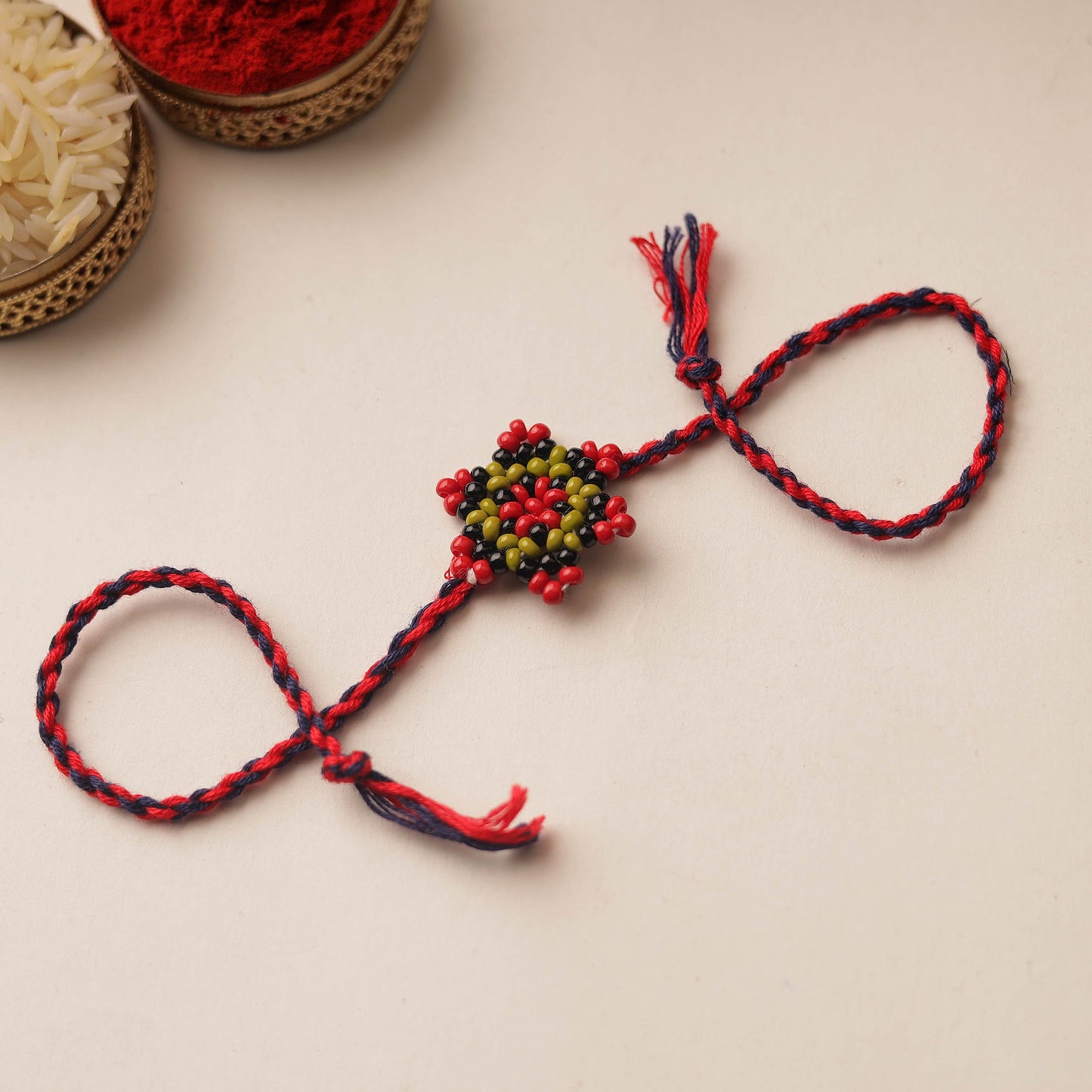 Handmade Beadwork Rakhi 57