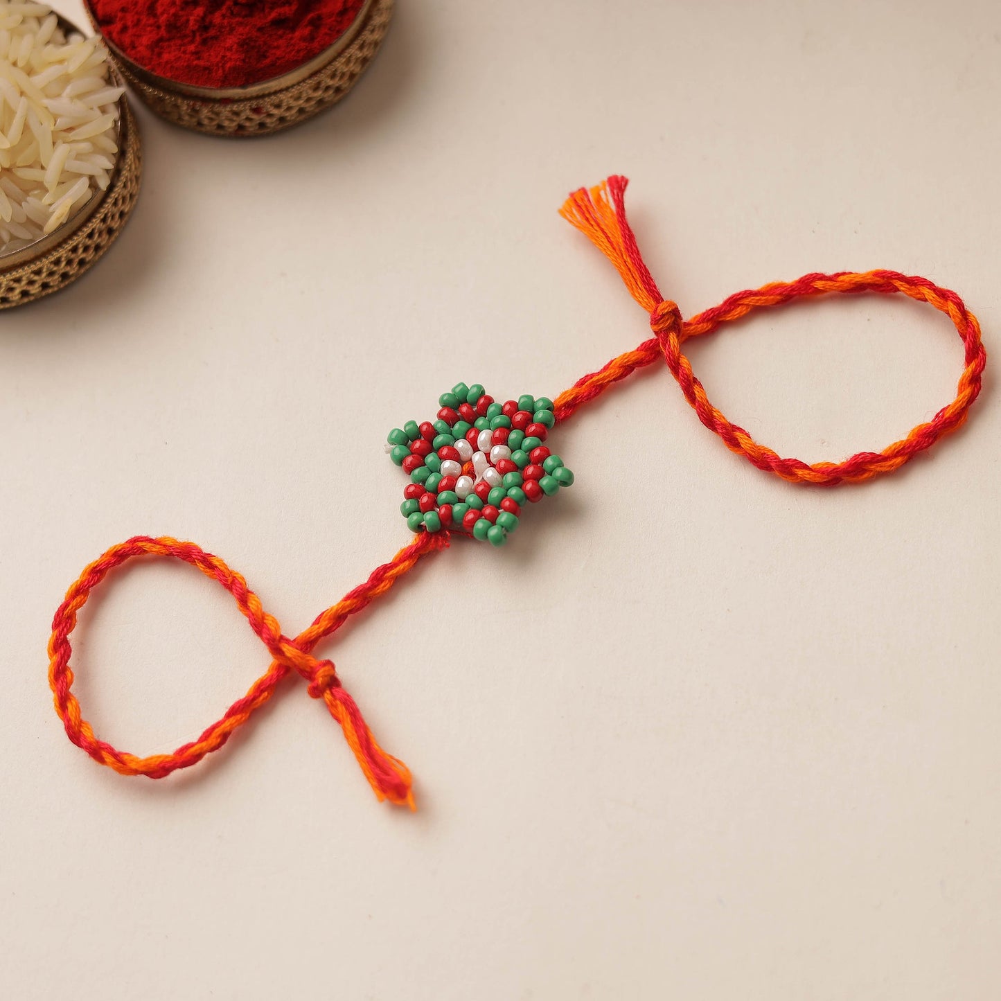 Handmade Beadwork Rakhi 58