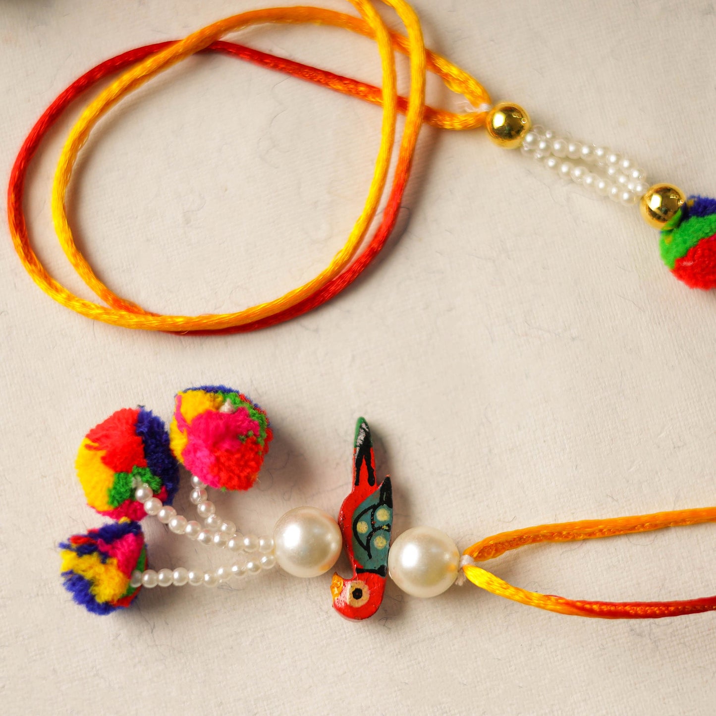 Buy Handmade Beadwork Rakhi & Lumba Set 06 Online at iTokri.com